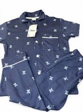 Navy Blue bear printed night suit