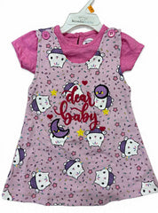 Dear Baby Pink Frock style Dungaree