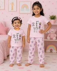 Happy Giraffe Kids Cotton Night Suit