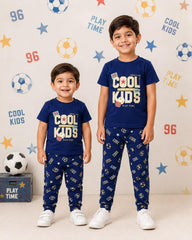 Cool Kids Football Cotton Night Suit