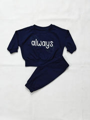 Navy Blue Loop knit set