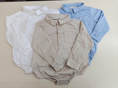 Beige colour linen romper