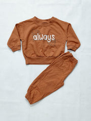 Rust orange Loop knit set