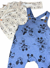 Mickey themed dungaree with white romper