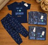 Superhero Like Papa Kids Cotton Night Suit
