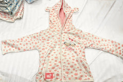Pink Cotton Baby Hooded Jacket with Bear Ears