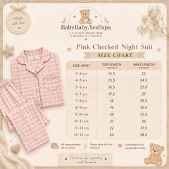 Rosy Checks Cotton Night Suit