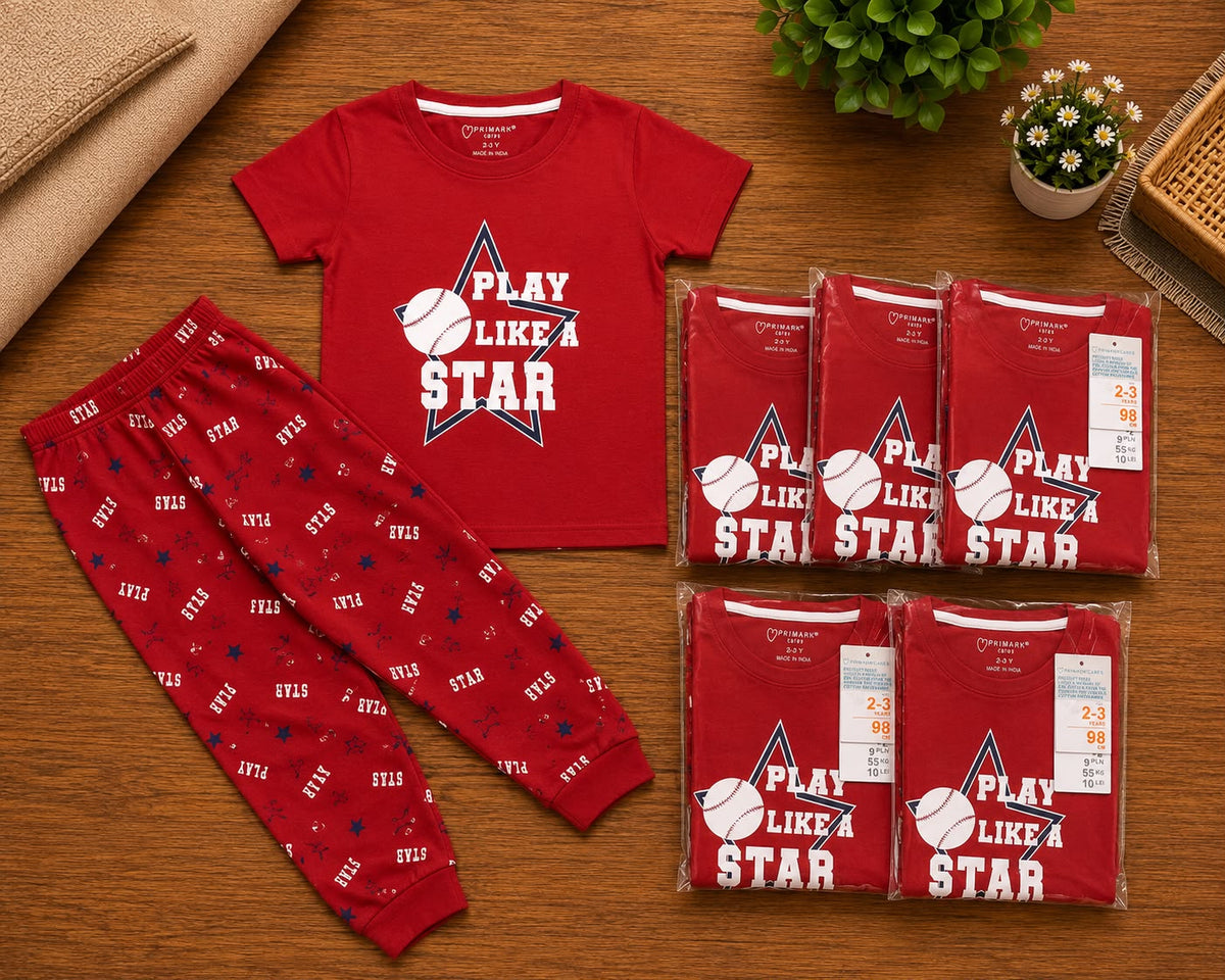 Play Like a Star Kids Cotton Night Suit