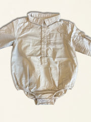 Beige colour linen romper