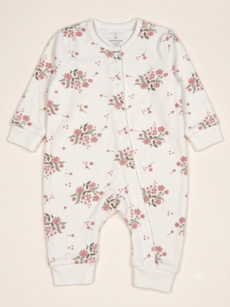 Floral snap romper