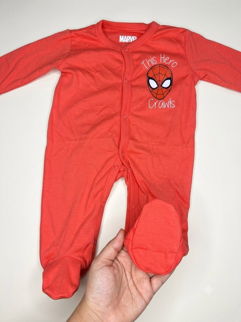 Red fiery romper (footed)