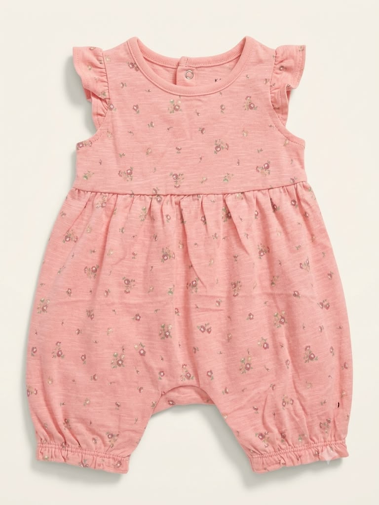 Peach baby jumpsuit