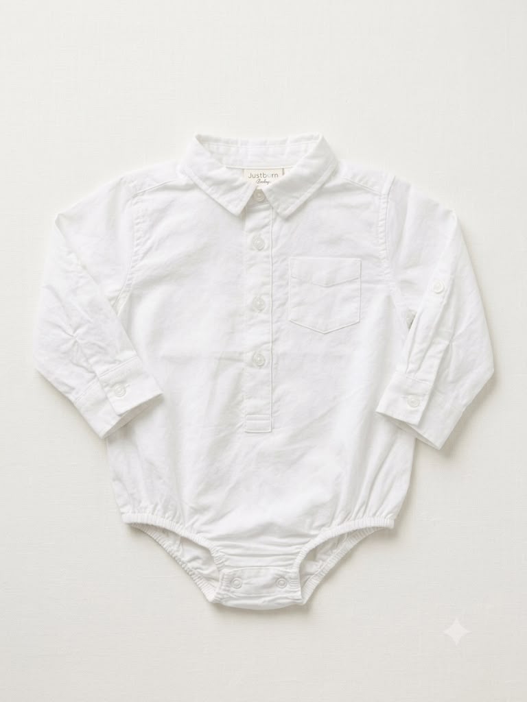 White colour linen romper