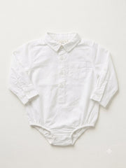White colour linen romper