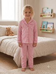 Rosy Checks Cotton Night Suit