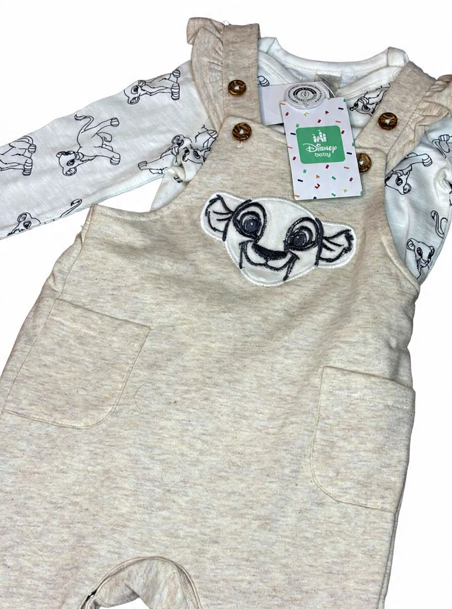 Fleece Biege Jumpsuit  with White animal printed romper