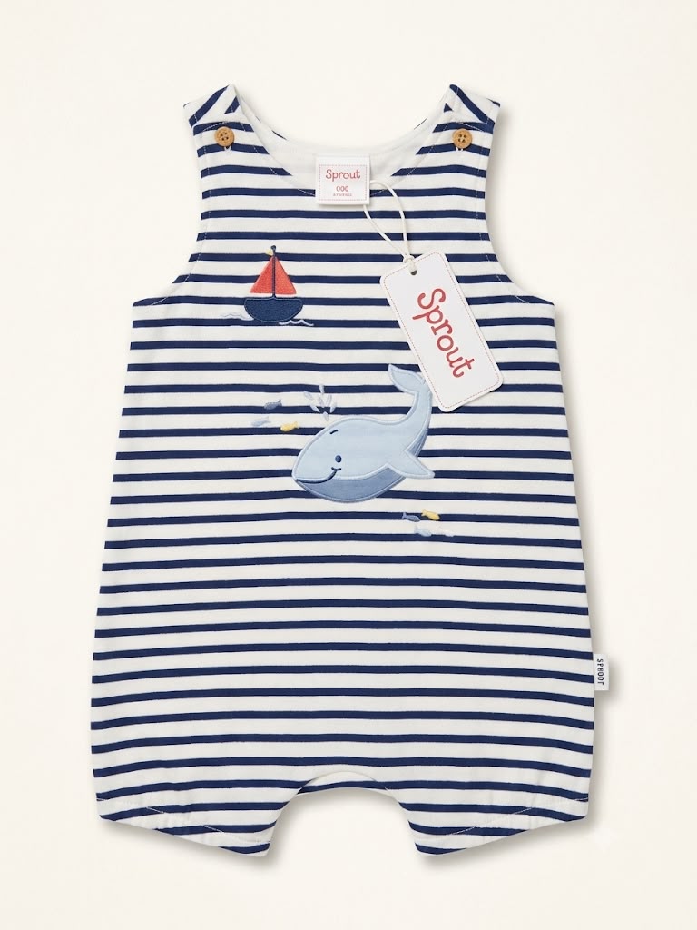 Striped baby jumpsuit