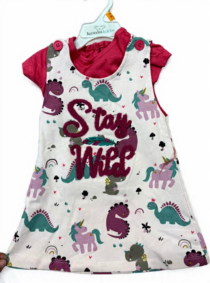 Dinosaur Dreams Frock style Dungaree