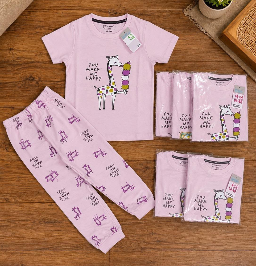 Happy Giraffe Kids Cotton Night Suit