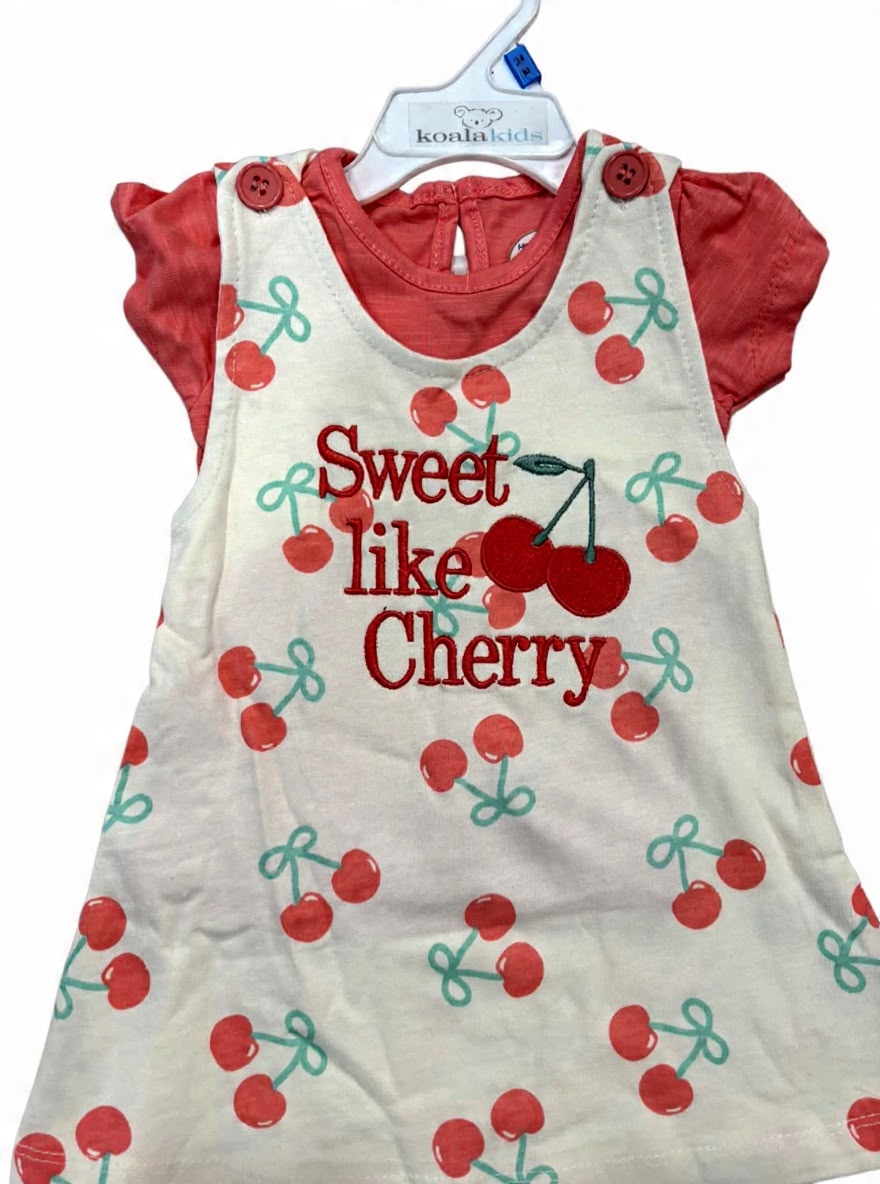 Sweet like Cherry Frock Style Dungaree